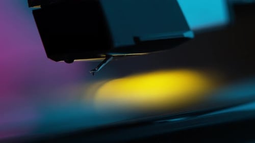 Record Player Needle Playing Vinyl Record
