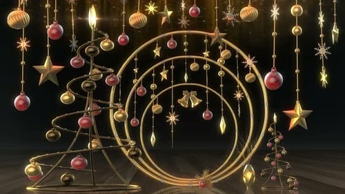 Elegant Gold Christmas Ornaments and Festive Holiday Decorations