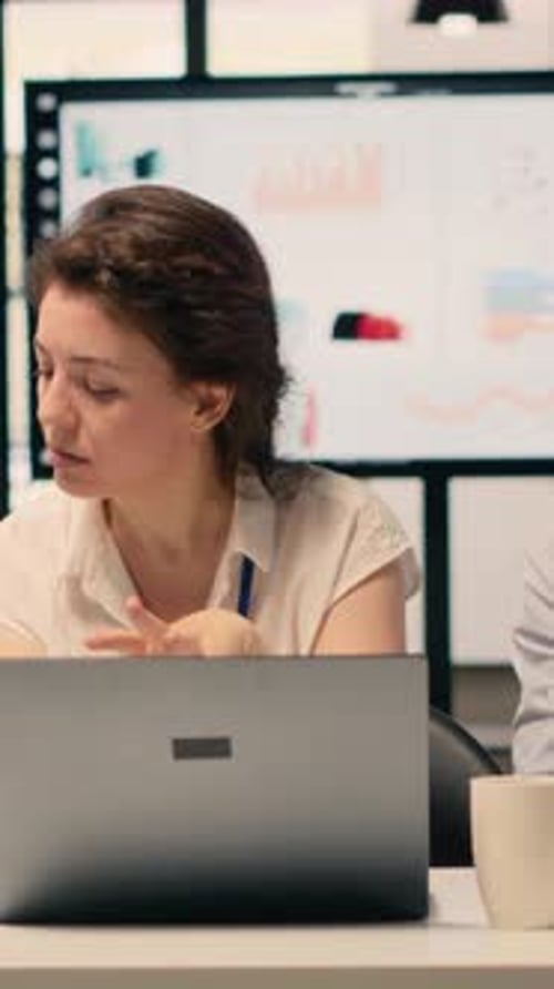 Vertical Video Diverse Corporate Team Action Plan Business Briefing Objectives