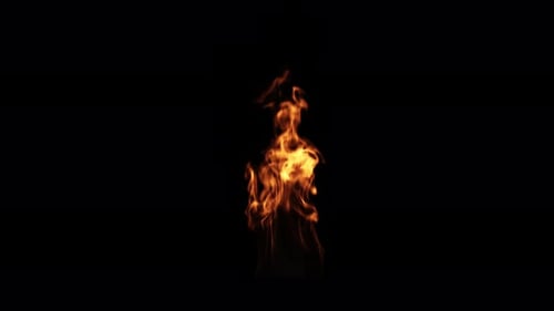 Fire Flame Burn on Transparent Loop 4K