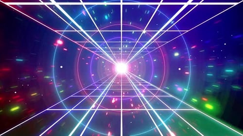 Retro style 80s-90s futuristic grid wireframe party laser.