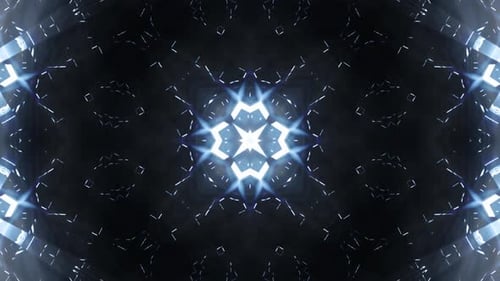 Abstract Geometric Kaleidoscope Light Tunnel Background Loop