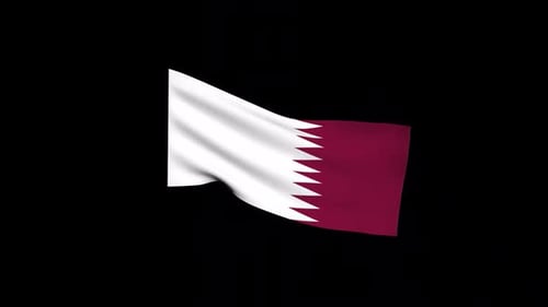Realistic Waving Qatar National Flag Animation