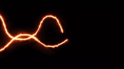 Abstract Background With Glowing Neon Waves,Alpha Channel Laser Show, Virtual Reality