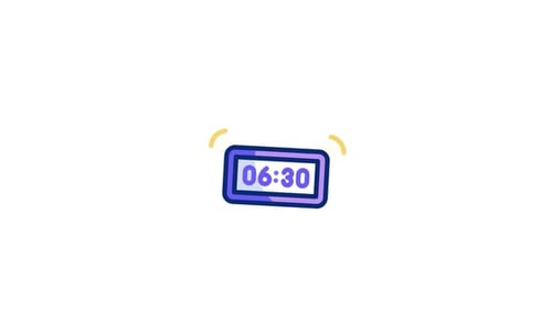 Animiertes Symbol für den Morgenalarm
