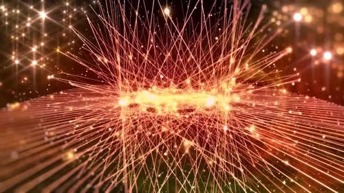 Futuristic Glowing Lines Grid Particle Abstract Background