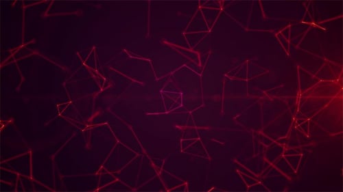 Red Abstract geometric background. The concept of science, technology, business, space