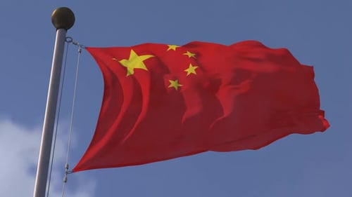 China Flag Slow Motion