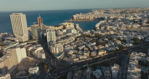 Bird Eye View of St Julians Malta Urban Landscape Featuring HighRise