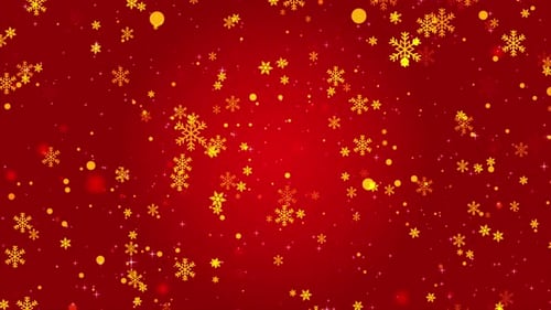 Snowy Christmas Background Red Loop V3