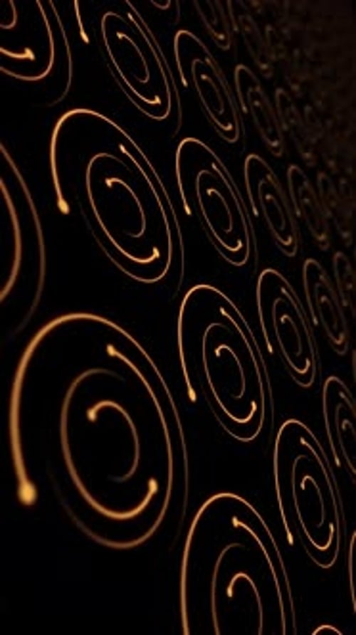 Abstract Orange Glowing Spirals Background Animation