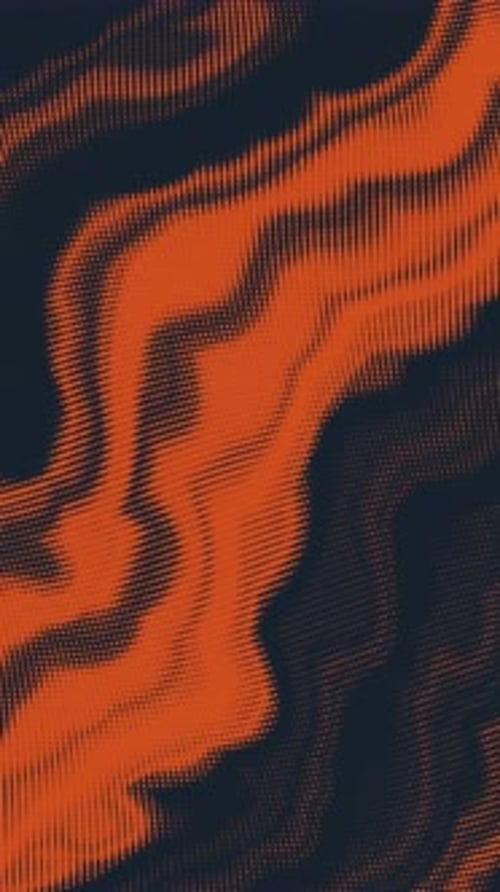 Abstract Halftone Fluid Motion Background Scratched Pop Art Wavy Dynamic Dotted Flames Vertical