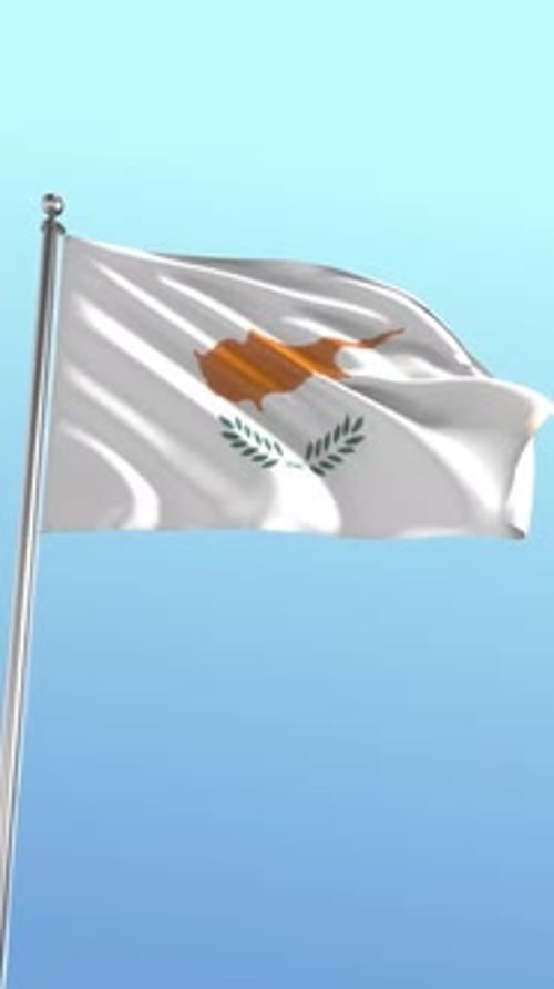 Flagge Zyperns, vertikal