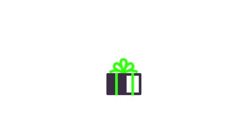 Animated Retro Pixel Art Gift Box Reveal