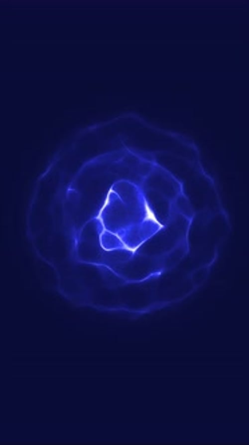 Abstract Blue Energy Orb Pulse Animation