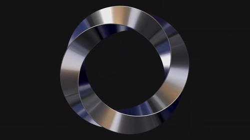 Circle Twist Circular Metal Steel Glossy Glass Reflect Reflection Chrome Holographic Hologram