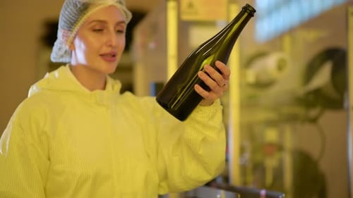 Vigneron professionnel contrôlant le processus de fabrication et la qualité du vin dans une usine vinicole