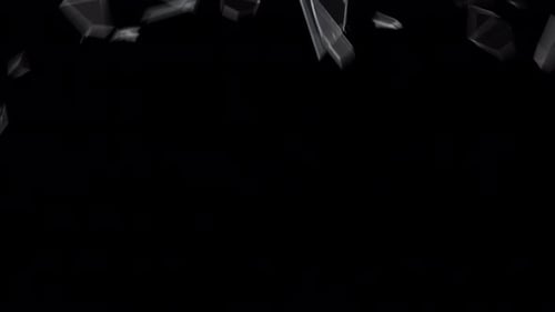 Shattered shard of glass. Several options for flying glass on a transparent background.