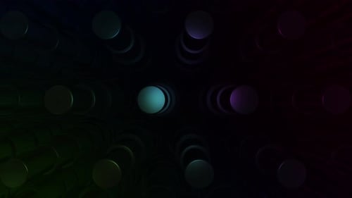 Abstract Colorful Expanding Concentric Rings Loop Background