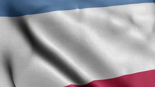 Animated Realistic Waving Fabric Flag Loop Background