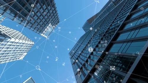 Futuristic network concept, city Technology