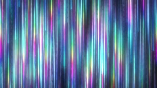 Abstract Neon Light Streaks Vertical Loop Background