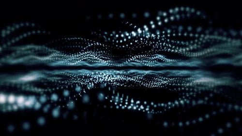 Abstract Digital Particle Wave Motion Background