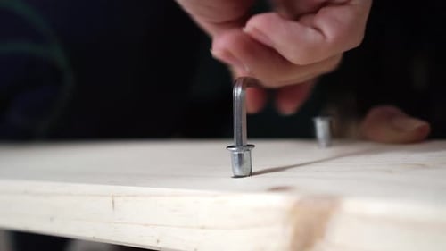 Tightening allen key wrench mount closeup macro