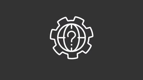 Animated World Issue White Line Icon