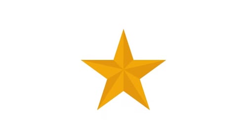 Simple Rotating Gold Star Animation