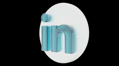 3d Linkedin Logo Alpha Channel