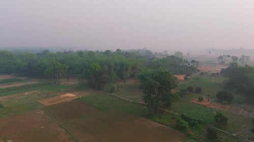Agricultural Land Drone View