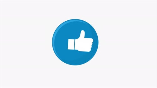 Clean Minimalist Thumbs Up Like Icon Reveal Animation