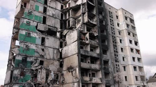 Damaged Building Showing Destruction