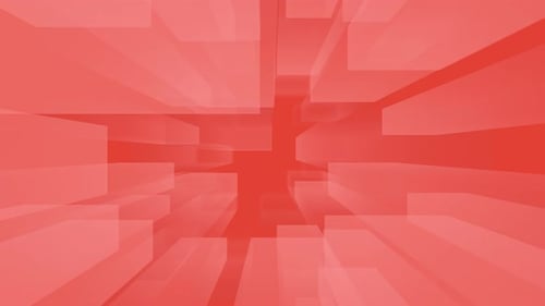 Abstract Red 3d Gradient Lines Loop Animation Background