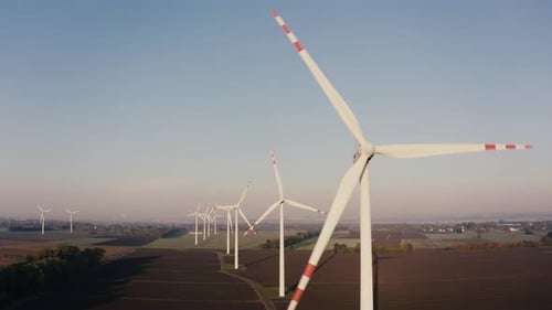 Wind Turbines Windmill Energy FarmGreen Energy conceptAlternative Energy Plant