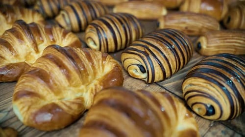 Chocolate Bread in a French Bakery
