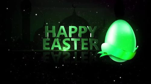 Happy Easter With Egg Green