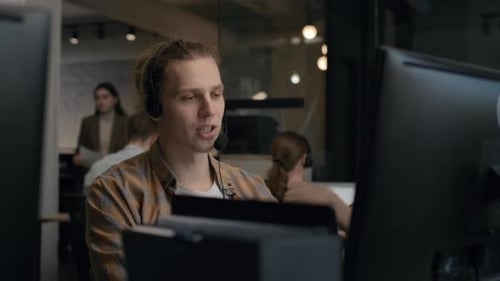 Busy Call Center Teamwork Soundscape