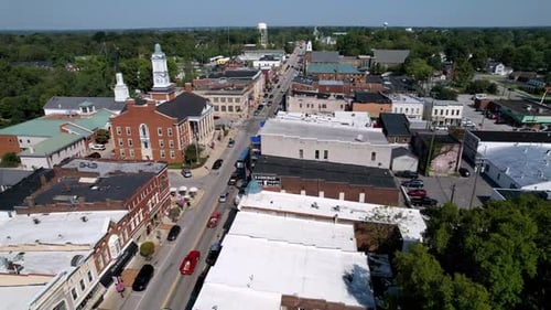 aerial pullout versailles kentucky in 4k