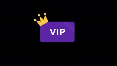 Animated VIP Card with Golden Crown Video - Transparent