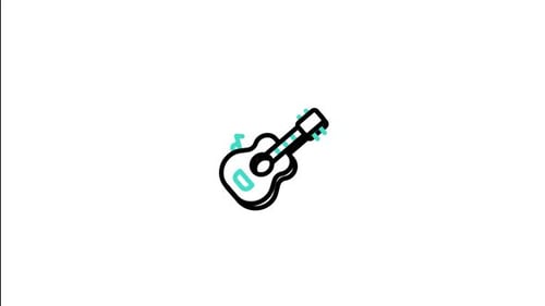 Minimalist Animated Guitar Icon