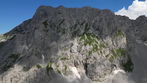 A beautiful epic rock with an incredible relief and placers of stones. Mountains Komovi. Montenegro.