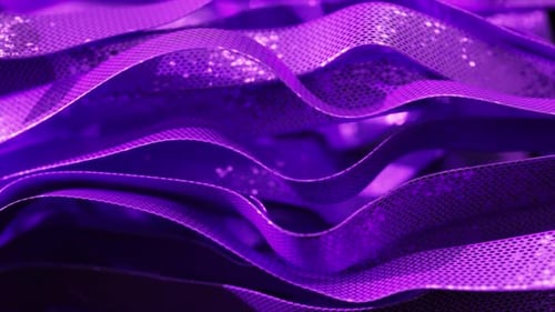 Fluid Purple Wavy Mesh Ribbons Animated Background