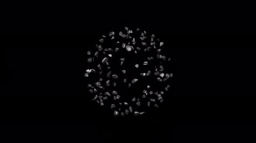 Abstract Geometric Particle Explosion Reveal