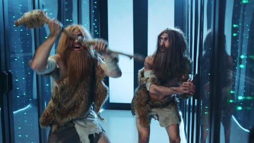 Cavemen in Server Room Confused by Technology