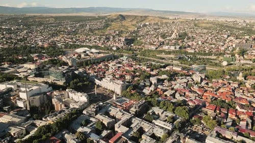 Georgia Capital Tbilisi Cityscape With Landmarks