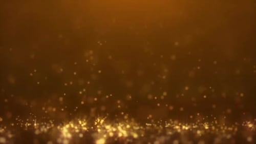 abstract background with golden sparkling light particle effect
