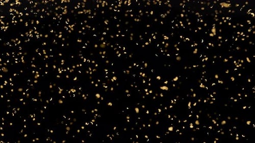 Sparkling Golden Confetti Falling Seamless Loop Background