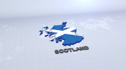 Scotland Map With Flag